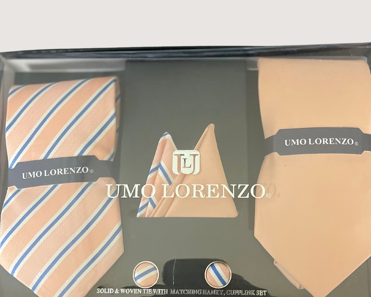 Umo Lorenzo Solid &amp; Woven Tie Set