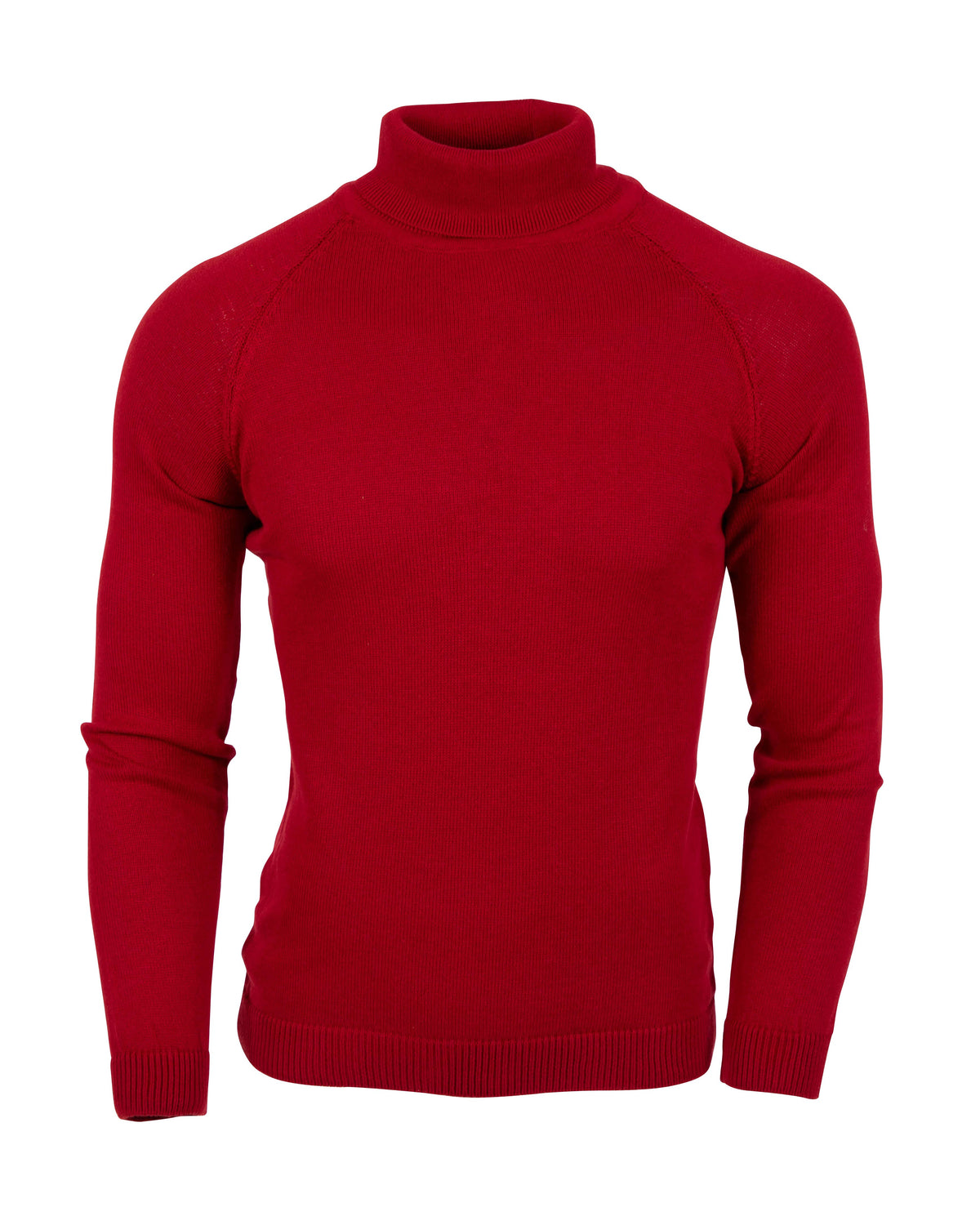Men&#39;s Red Long Sleeve Turtle Neck SS9501-RED